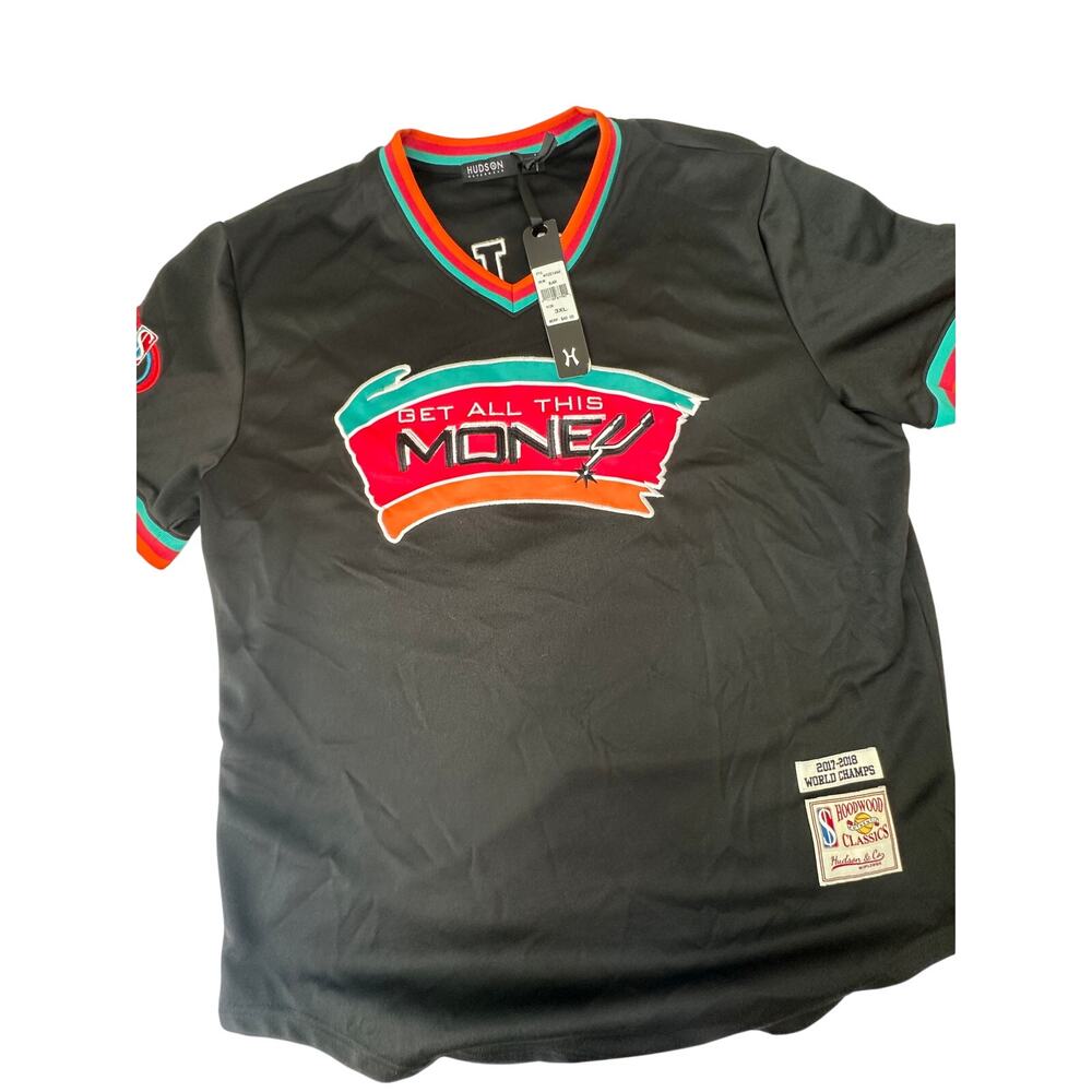 Hudson Outerwear Jersey Get All This Money Mesh San Antonio Spurs Fiesta 3XL